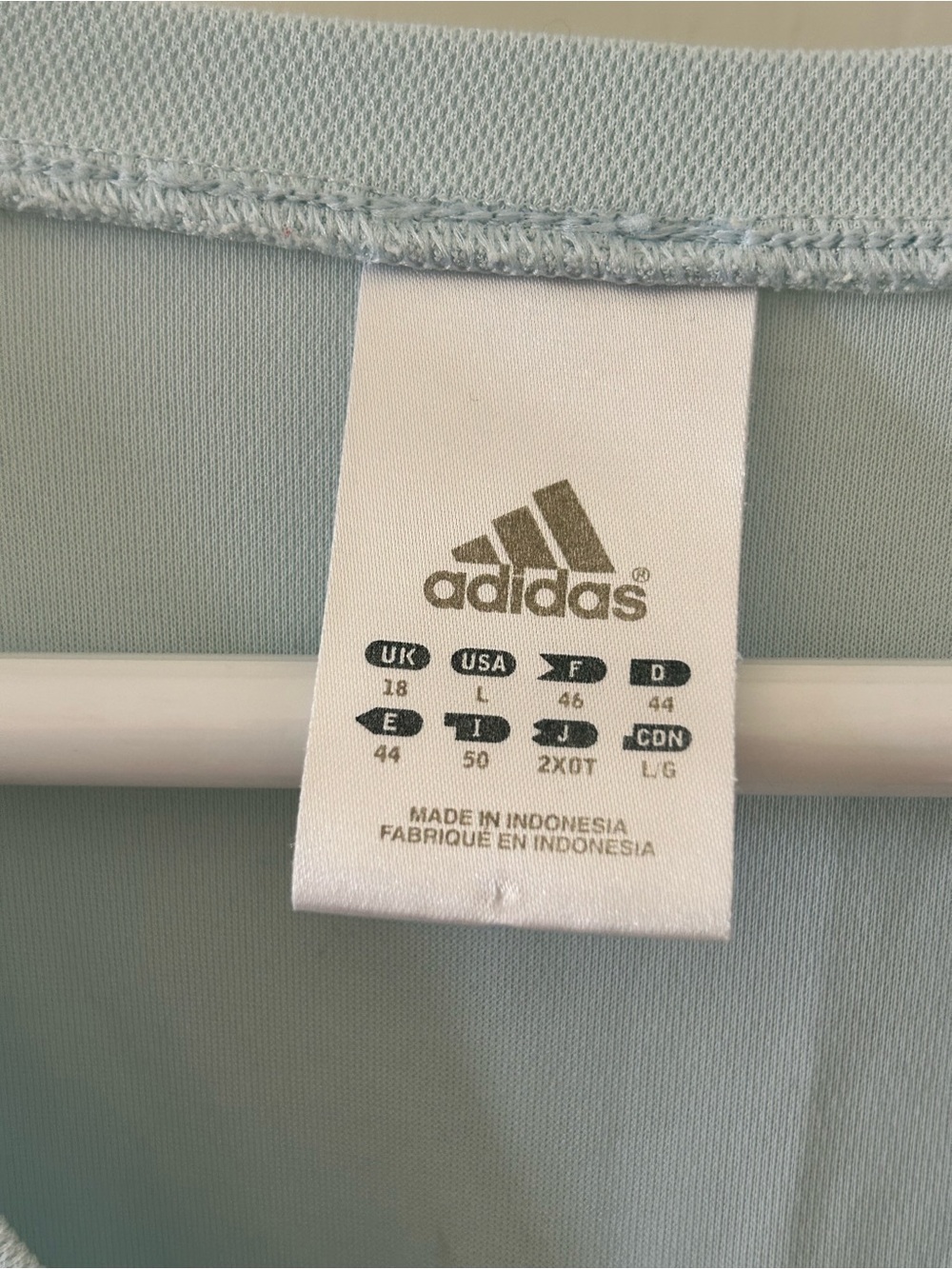 Adidas Lightweight Moisture Wicking Blue Athletic Training Top L - Picture 3 of 6